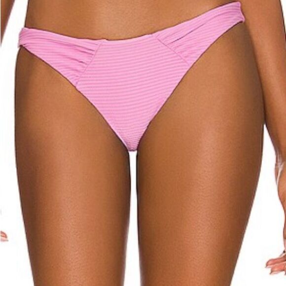NWT New! L*Space Sol Pink Bikini Swim Bottom Medium Beach Summer Vacation Sun - Picture 2 of 13